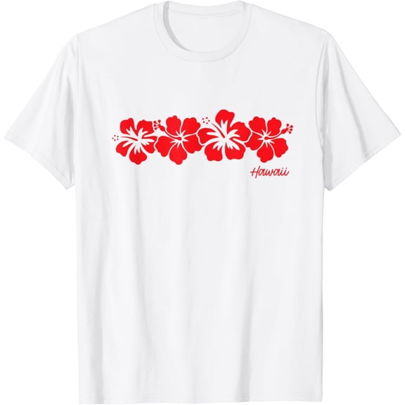 Hibiscus flower Hawaii Aloha Hawaiian retro beach girls boys T-Shirt Tshirt All Size S-5XL