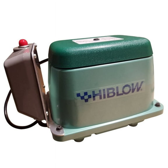 Hiblow 4000159 80A 0.1 HP 1056 GPH Aluminum Switchless Septic Air Pump