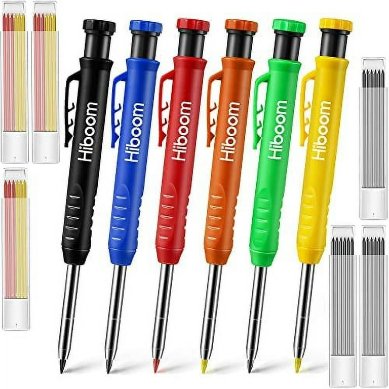 HIBOOM Spring Nail Tool Solid Carpenter Pencil Set, 2 Pcs