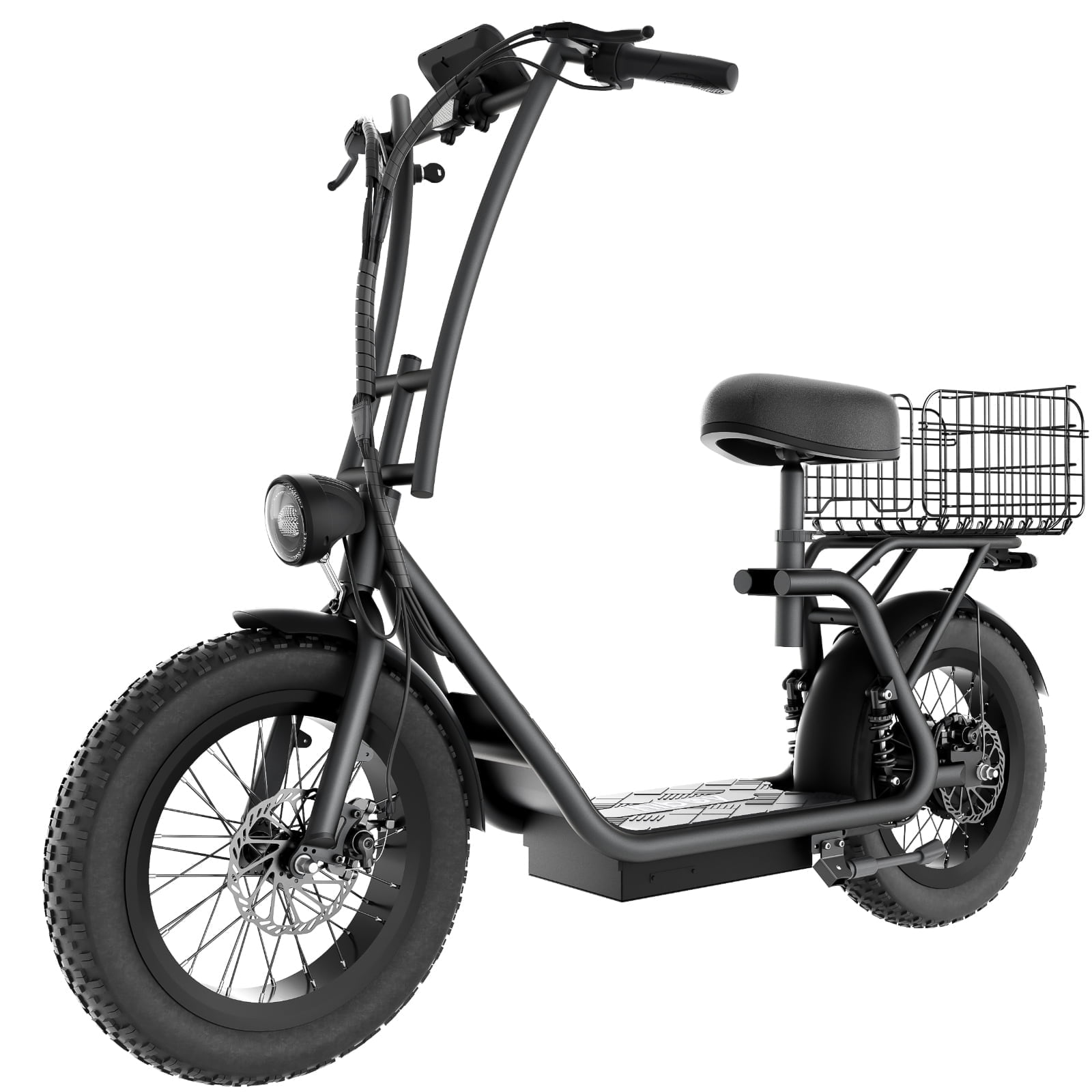 Hiboy Adult Electric Scooter with Seat & Basket | 810W Motor | 25MPH & 34-Mile Range | 16" All-Terrain Tires | Commuter & Off-Road Scooter | UL2272 Certified