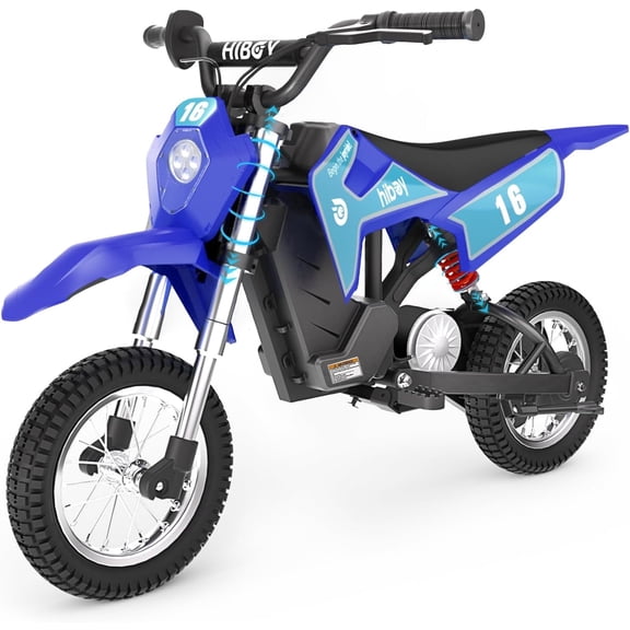 Hiboy DK1 36V Electric Dirt Bike,300W Electric Motorcycle - Up to 15.5MPH & 13.7 Miles Long-Range,3-Speed Modes Motorcycle Blue