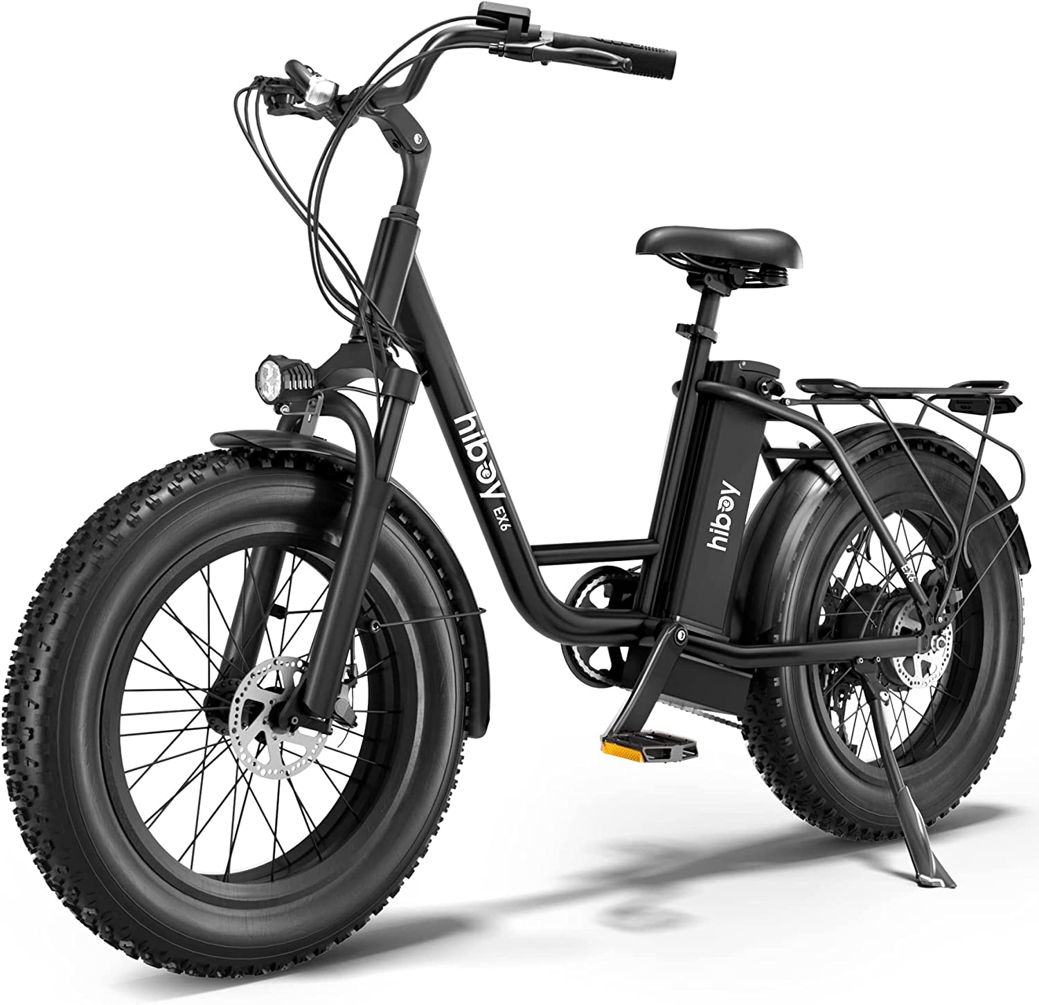 Hiboy EX6 Electric Bike for Adults, 20" 4.0 Fat Tire Step-Thru E Bike 500W Brushless Motor, 48V 15AH Removable Battery Ebike  Shimano 7 Speed with Electric Horn - image 1 of 6