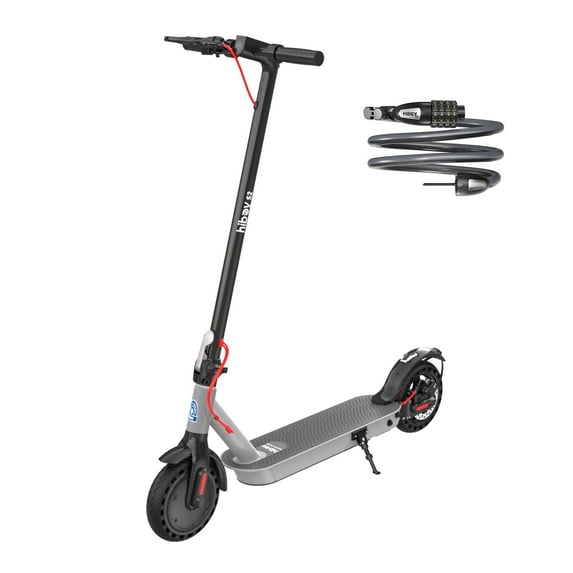 Hiboy Electric Scooter for Adults - 350W Motor, 19 MPH & 17 Miles Range, 8.5" Solid Tires, Portable Folding Commuter Scooter with Dual Braking System, App Control & Cable Code Lock