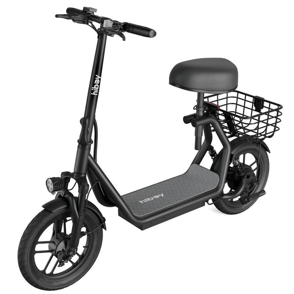 Hiboy Foldable Electric Scooter for Adults with Seat - 500W Motor, Max 20MPH & 22 Miles Range, Dual Suspension & Double Brakes, Commuter E-Scooter with Basket