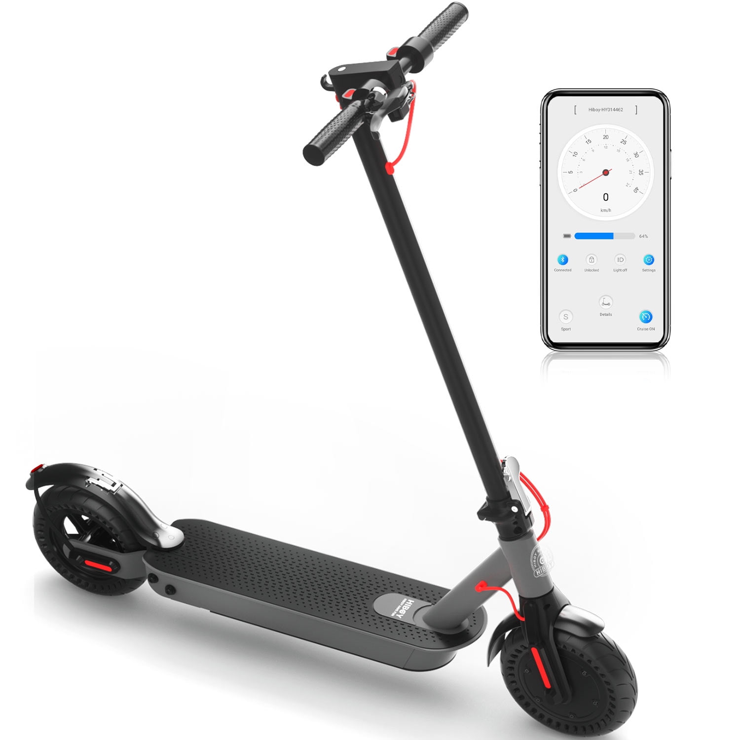 Hiboy S2-W Pro Electric Scooter with Seat 500 W Motor 10 In. Solid