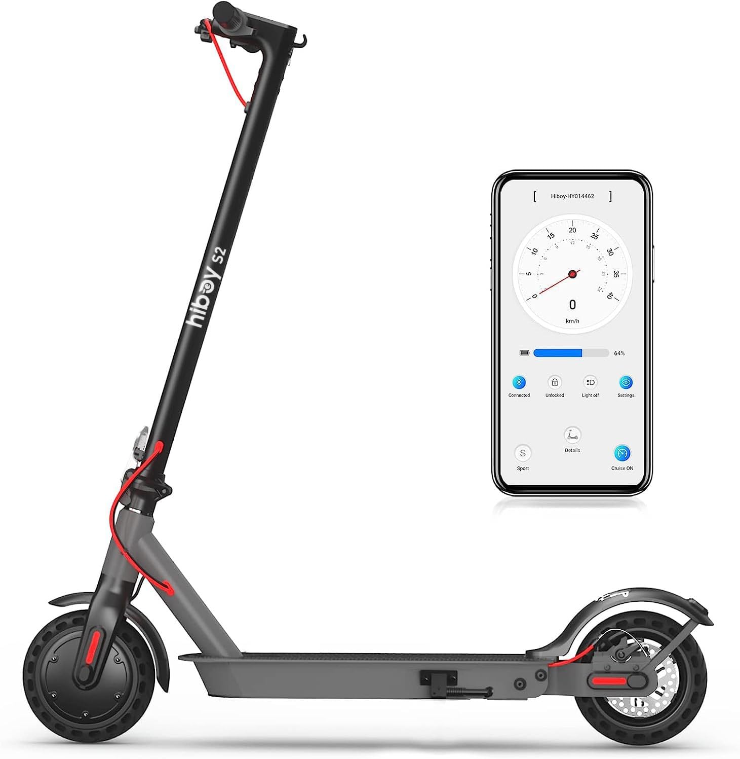 Hiboy S2/S2R Plus Electric Scooter, 8.5"/9" Tires, Up to 17/22 Miles