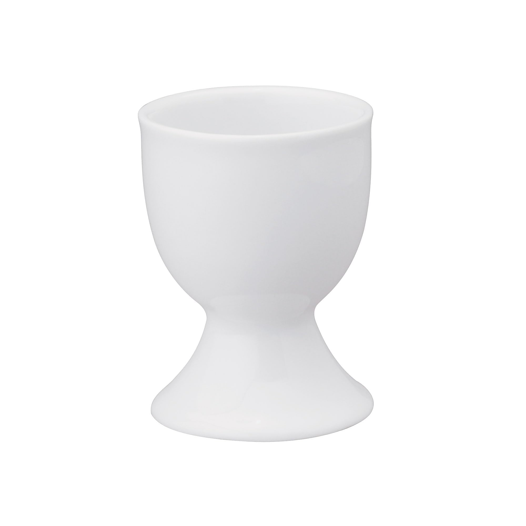White Porcelain Single Egg Cup with Pedestal Base