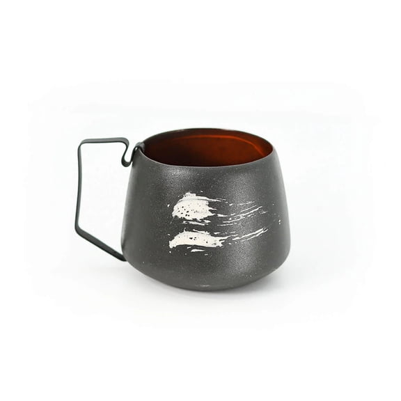 Hic Ceramics Snow White Medium Stoneware Cup with Removable Stainless Steel Handle