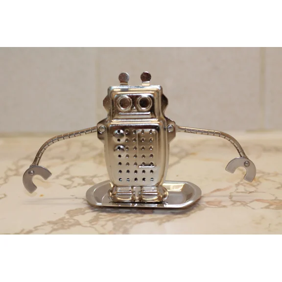 Hic Robot Hanging Tea Infuser Stainless Steel With Drip Tray