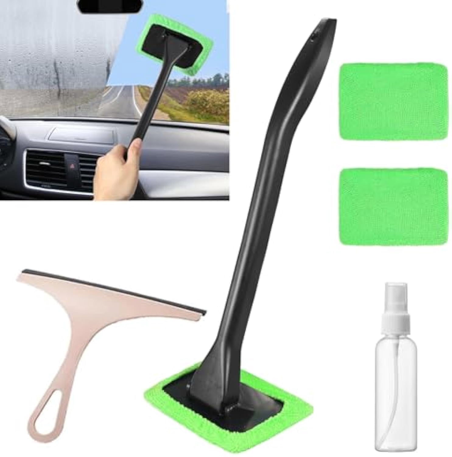 Hicaly Windshield Cleaner, Windshield Cleaner Tool – for Streak
