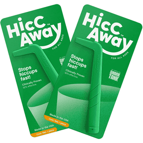 HiccAway Hiccup Straw – Clinically Proven Natural Hiccup Relief – Drug-Free Solution for All Ages – 92% Effective, Reusable & BPA-Free – 2 Pack (Green) – As Seen on Shark Tank