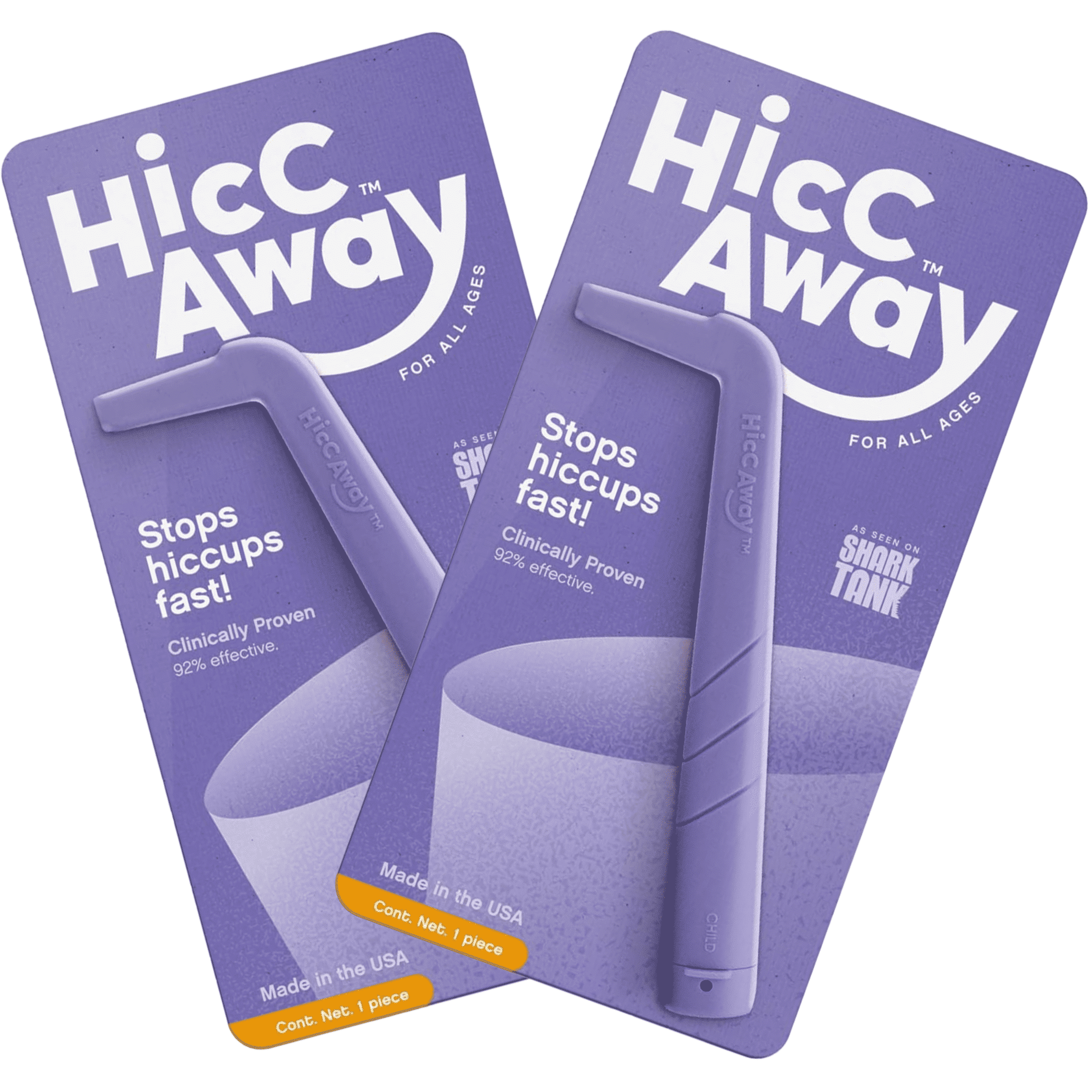 HiccAway Hiccup Straw - Clinically Proven Relief, Reusable 2 Pack ...