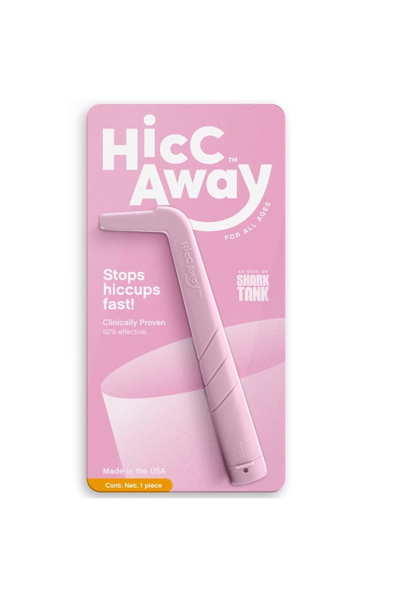 Hiccup Straw – Instantly Stops Hiccups Naturally – As Seen on Shark Tank – Clinically Proven, Drug-Free Relief for All Ages – Reusable, BPA-Free, Made in USA – (Pink, 1 Pack)
