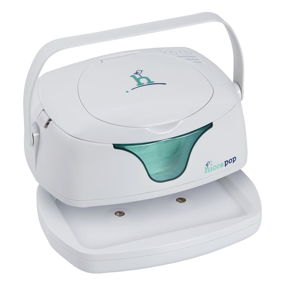 Hiccapop Portable Baby Wipe Warmer and Wet Wipes Dispenser with 2 Charging Bases and Changing Light