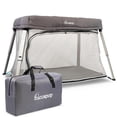 thumbnail image 1 of Hiccapop TravelPod Portable Playpen & Travel Crib for Baby, Lightweight, Foldable Portable Crib Playard with Zippered Door, Waterproof Base & Carry Bag, 1 of 6