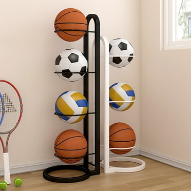 Hicess Basketball Ball Storage Rack Vertical Ball Stand Ball Storage Holder Organizer Space-Saving Display Stand for Volleyball Football Soccer