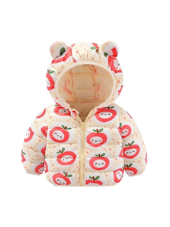 12-18 Month Boy Clothes Winter Toddler Puffer Jacket Boys Girls Winter Hooded Puffer Jackets Warm Lightweight Padded Down Coats Kids Outerwear 1-8 Years