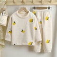 thumbnail image 1 of Hicidod 2 Piece Toddler Boys Girls Winter Fleece Sherpa Pajama Set Warm Matching Sleepwear Set Tops Pants Outfits Sleepwear, 1 of 5