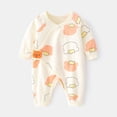 thumbnail image 1 of Hicidod Baby Bodysuits Unisex Long Sleeve Button Up Infant Onesie Spring Fall Cute Printed Soft Comfortable Jumpsuit Pajamas, 1 of 3