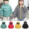 thumbnail image 1 of Hicidod Baby Boy Girl Winter Hooded Puffer Jackets Warm Lightweight Padded Down Coats Long Sleeve Zipper Jacket Outerwear, 1 of 7