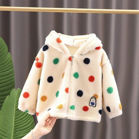 Hicidod Baby Fleece Jacket Zip Up Long Sleeve Toddler Coats Winter Fall Thicken Soft Warm Outerwear