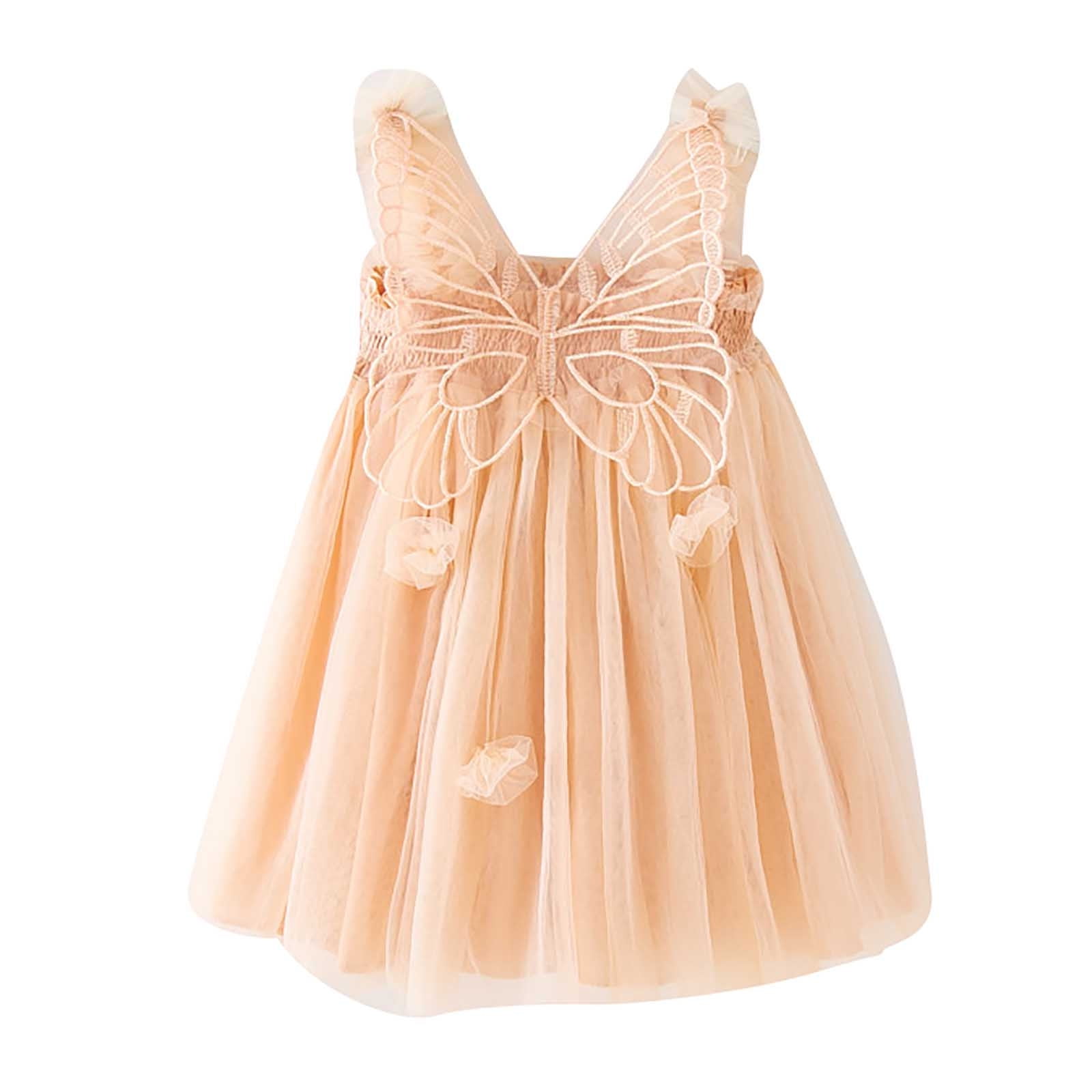 Baby Girl Dress Tulle Sleeveless Bow Party Princess Dress Multi Layere
