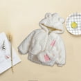 thumbnail image 1 of Hicidod Baby Girls Winter Coats Cute Ears Hooded Faux Fur Toddler Fleece Jacket Soft Comfortable Thicken Warm Outerwear, 1 of 7