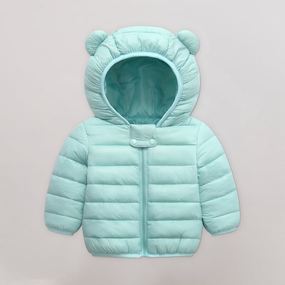 Hicidod Baby Jacket 3-6 Months Winter Down Coats for Kids Baby Boys Girls Warm Lightweight Puffer Jacket Cute Bear Hoods Down Coats Infant Outerwear