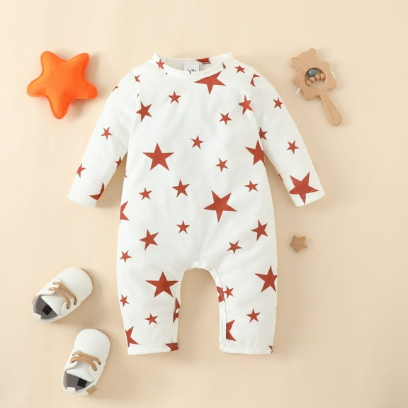 Hicidod Baby Pajamas Unisex Long Sleeve Cute Printed Zipper Jumpsuit Rompers Lightweight Soft and Comfortable Footie Bodysuit