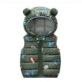 thumbnail image 1 of Hicidod Baby Puffer Vest Cute Bear Ears Hooded Toddler Down Coat Winter Lightweight Sleeveless Zipper Up Warm Puffy Jacket, 1 of 3