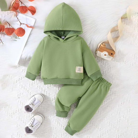 Hicidod Baby Sweatsuit 2pcs Outfits Long Sleeve Hoodie Sweatshirt Pants Sets Cute Printed Fall Winter Clothing Toddler Set