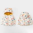 thumbnail image 1 of Hicidod Baby Toddler Girls Boys Puffer Down Jacket Winter Lightweight Coat Cute Floral Printed Hooded Zipper Jacket Coat, 1 of 6