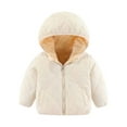 thumbnail image 1 of Hicidod Baby Unisex Boys Girls Clothes Down Jacket Hoodie Coat Winter Warm Outerwear Velvet Lining Zipper Jacket Coat, 1 of 6