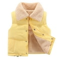 thumbnail image 1 of Hicidod Baby Vest Sleeveless Solid Winter Fleece Lined Button Vest Coat Thicken Warm Lightweight Solid Color Unisex Jacket, 1 of 3