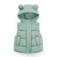 thumbnail image 1 of Hicidod Baby Winter Jackets Cute Bear Ears Warm Coats Lightweight Fashion Solid Color Windproof Thicked Vest Outerwear, 1 of 7