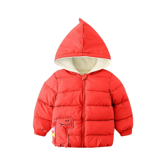 Hicidod Baby Winter Jackets Hooded Long Sleeve Warm Down Coats Lightweight Windproof Packable Cute Dinosaur Puffer Outerwear