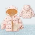 thumbnail image 1 of Hicidod Baby Winter Jackets Hooded Zipper Infants Fleece Lined Coats Cute Print Light Thicken Wrm Toddler Jacket, 1 of 7