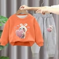 thumbnail image 1 of Hicidod Baby Winter Outfits 2pcs Fleece Lined Cute Printed Sweatsuit Sets Crew Neck Long Sleeve Sweatshirt Joggers Sweatpants Suit, 1 of 3