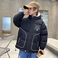 thumbnail image 1 of Hicidod Boys Girls Winter Jackets Hooded Long Sleeve Zipper Warm Down Coats Solid Color Thicken Waterproof Fashion Outerwear, 1 of 4