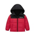 thumbnail image 1 of Hicidod Boys Winter Jacket Lightweight Thick Warm Toddler Down Coats Puffy Colorblock Hooded Zipper Girls Cotton Outwear, 1 of 6