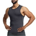 thumbnail image 1 of Hicidod Compression Tank Top Men Big And Tall Shapewear Slimming Body Shaper Vest Solid Quick Dry Workout Tee Tops Undershirts, 1 of 6