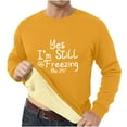 thumbnail image 1 of Hicidod Crew Neck Sweatshirt for Men Long Sleeve Letter Printed Casual Pullover Tops Fleece Lined Thicken Winter Warm Sweatshirts, 1 of 3