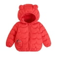 thumbnail image 1 of Hicidod Down Jacket for Baby Girls Boys Cute Bear Ears Hooded Puffer Coat Lightweight Thicken Puffy Packable Winter Warm Jackets, 1 of 2