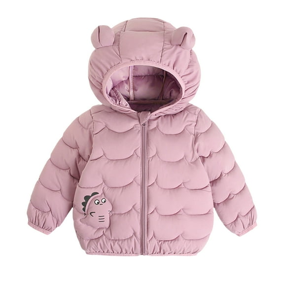 Hicidod Down Jacket for Baby Girls Boys Cute Bear Ears Hooded Puffer Coat Lightweight Thicken Puffy Packable Winter Warm Jackets