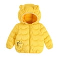 thumbnail image 1 of Hicidod Down Jacket for Baby Girls Boys Cute Bear Ears Hooded Puffer Coat Lightweight Thicken Puffy Packable Winter Warm Jackets, 1 of 2