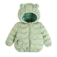 thumbnail image 1 of Hicidod Down Jacket for Baby Girls Boys Cute Bear Ears Hooded Puffer Coat Lightweight Thicken Puffy Packable Winter Warm Jackets, 1 of 2