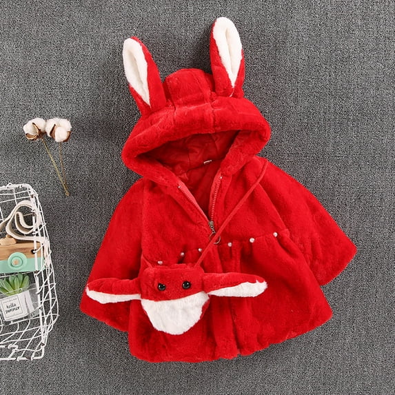 Hicidod Girls Fleece Jacke Cute Soft Hooded Fall Winter Coat Furry Faux Fur Warm Jacket Windproof Fashion Snowsuit Outwear