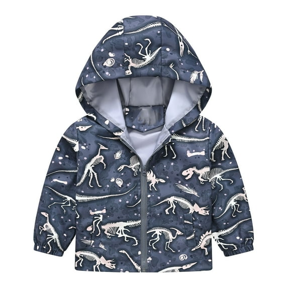 Hicidod Girls Rain Jackets Size 10-12 Toddler Rain Jacket Boys Girls Cute Windbreaker Waterproof Print Casual Outerwear Lightweight Zip Jacket Hooded Dust Coat