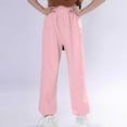 thumbnail image 1 of Hicidod Girls Sweatpants High Waisted Solid Color Joggers Pants Loose Fit Fleece Lined Warm Long Lantern Pants with Drawstring, 1 of 7