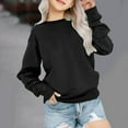 thumbnail image 1 of Hicidod Girls Sweatshirt Casual Long Sleeve Sweatshirts Crew Neck Fashion Solid Color Pullover Relaxed Fit Soft Tops, 1 of 5